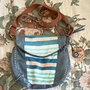 The Sak Silverlake Striped Leather Crssbody Bag